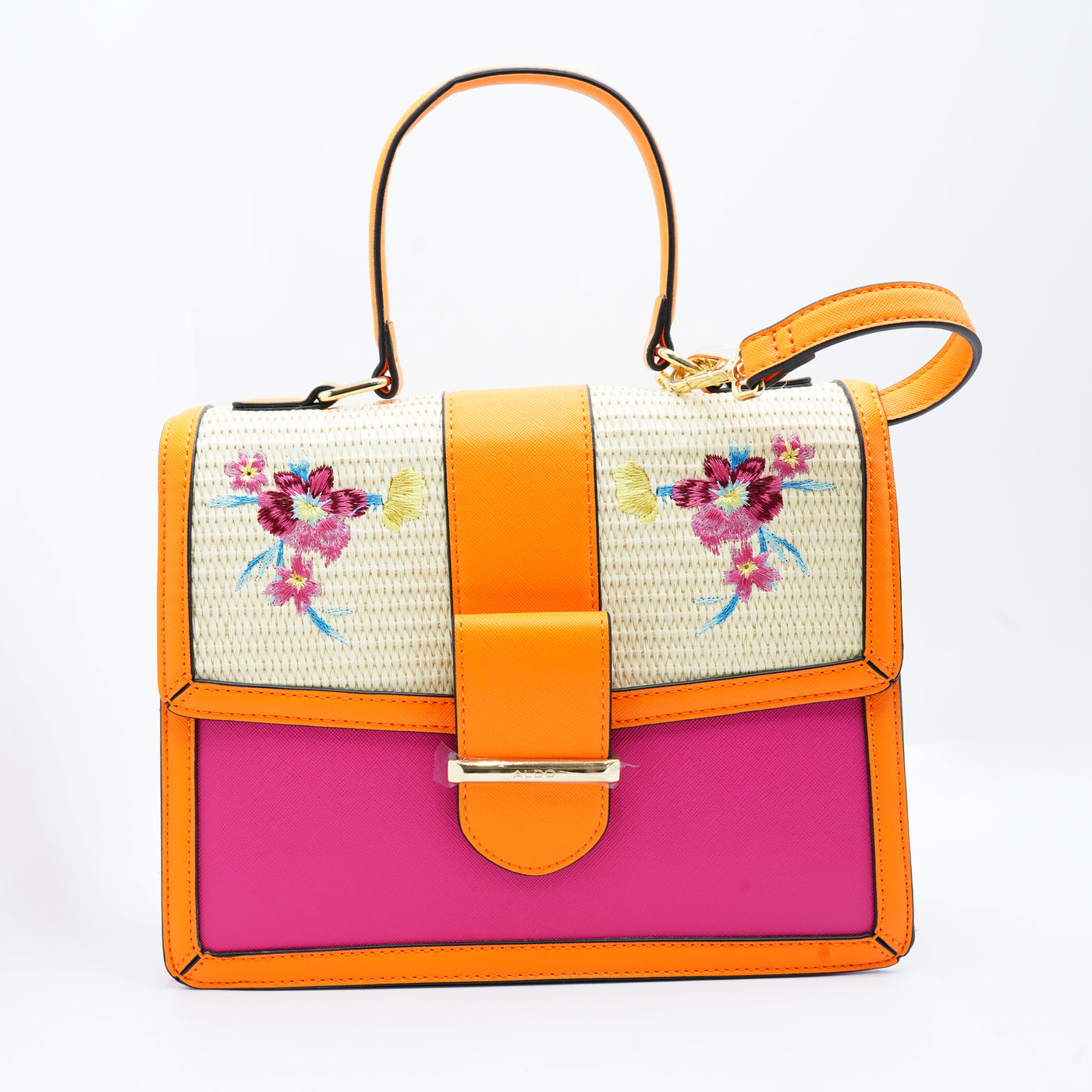 Bolsa con Flores Bordadas Aldo