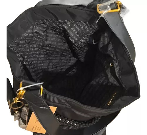 Bolsa Negra Grande Steve Madden